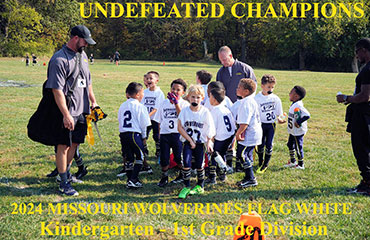 Kansas City Youth Football for Kindergarten and 1st Grade Flag Players can join the Missouri Wolverines Youth Football Club in Kansas City Missouri